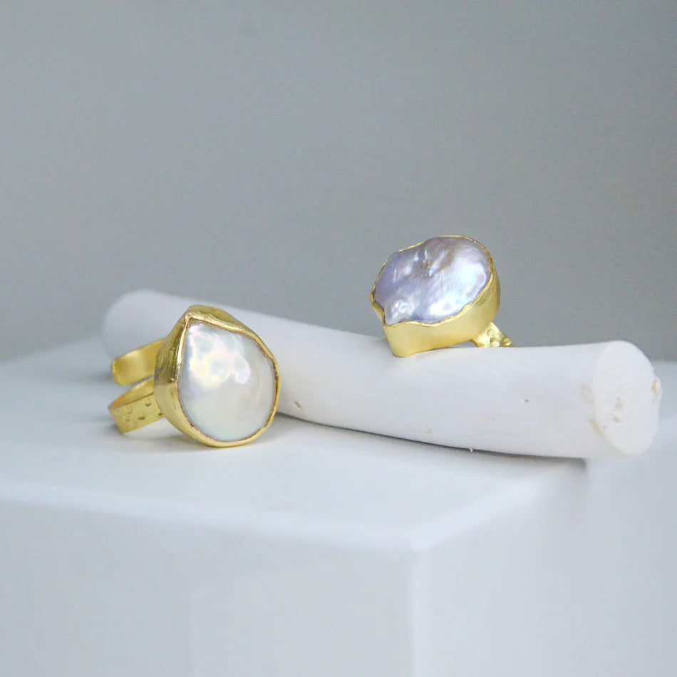 Kiyomi Adjustable Pearl Ring