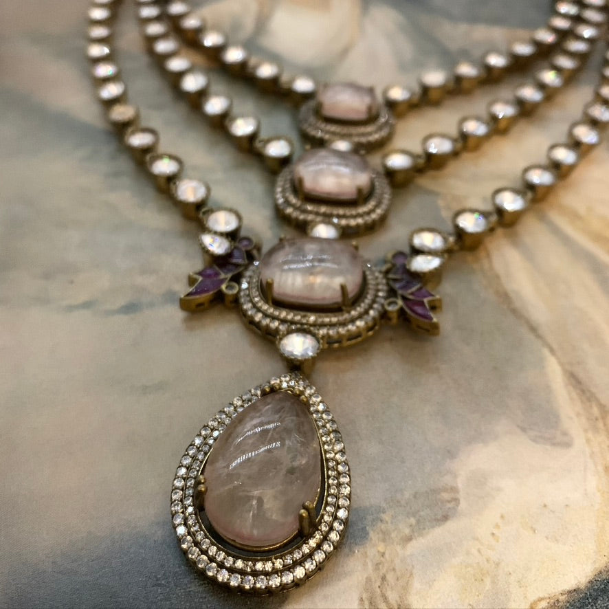 Gilded Grandeur Three Layer Necklace