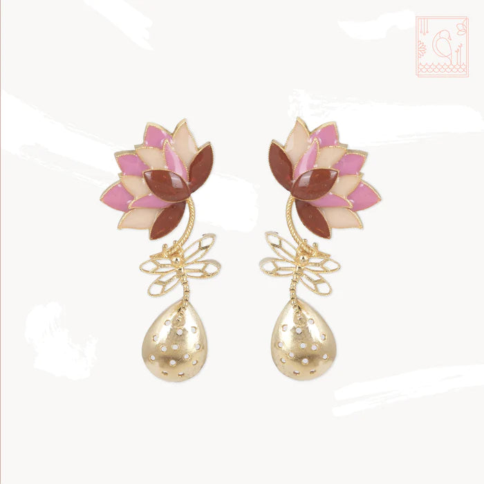 Statera Blume Enameled Earrings