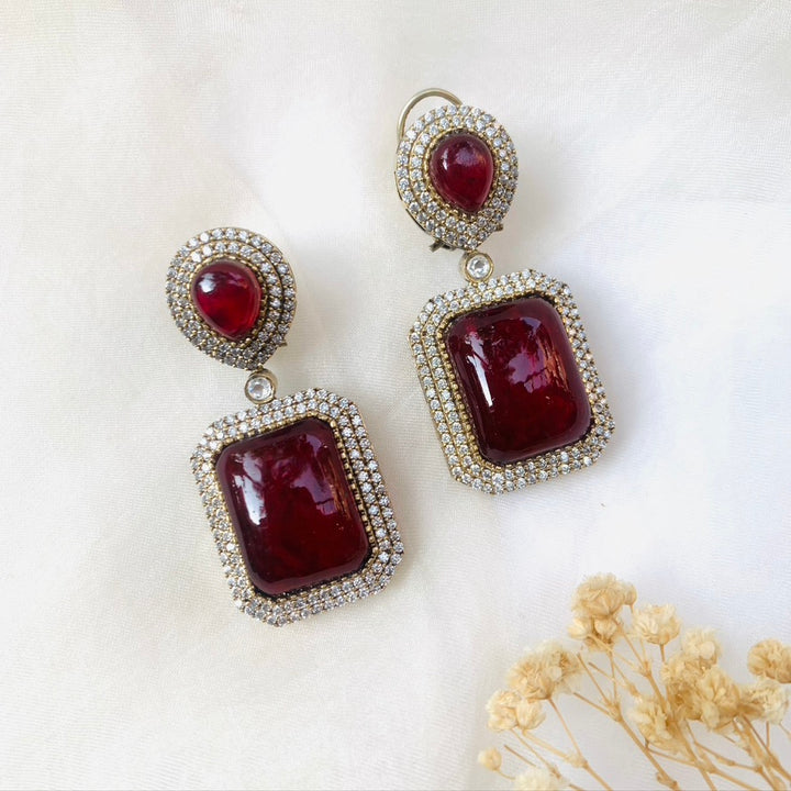 Margarita Red Velvet Earrings