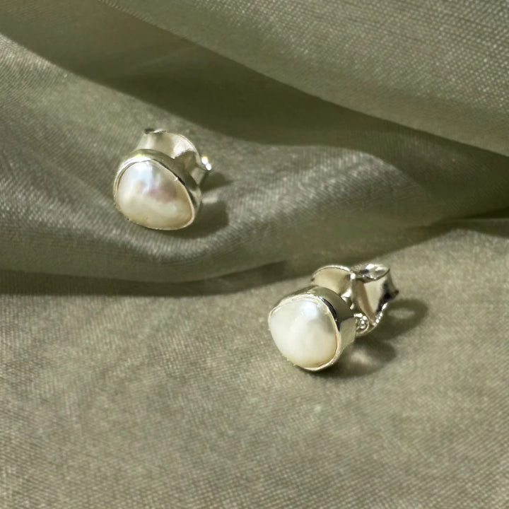 Uneven Natural Pearl Earrings