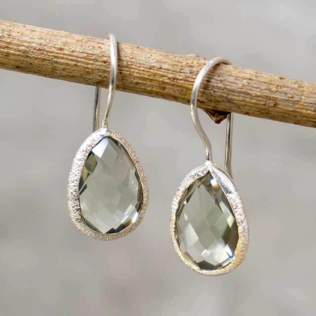 Green Amethyst Earrings