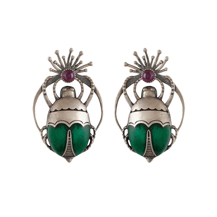 Bhramara Silver Earrings