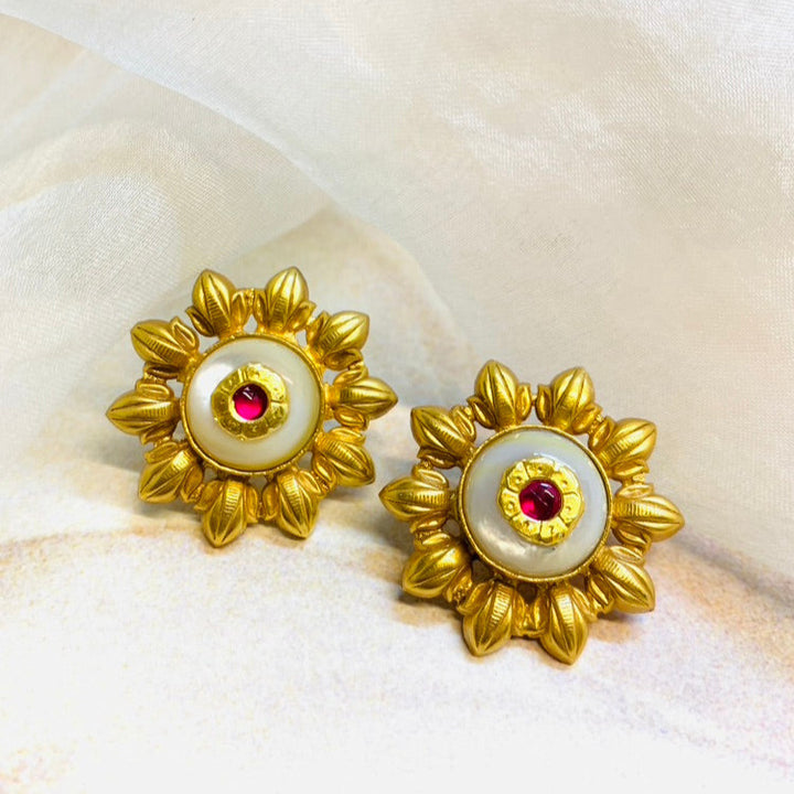 Red Sunflower Earrings