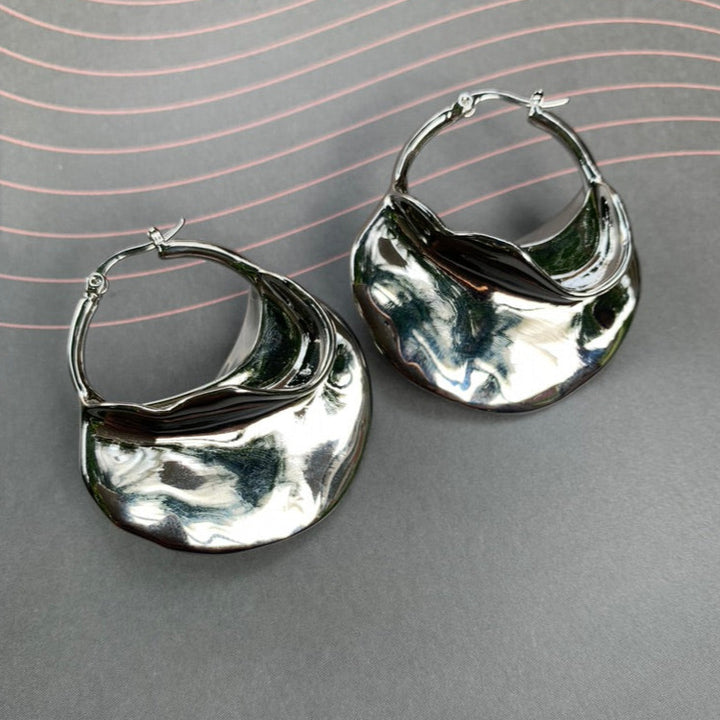 Half Moon Hoops Earrings