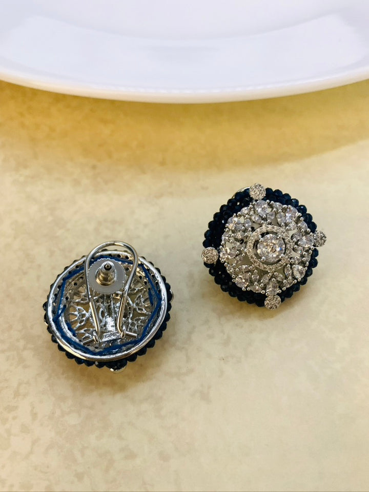 Rangoli Dark Blue Elegence Studs