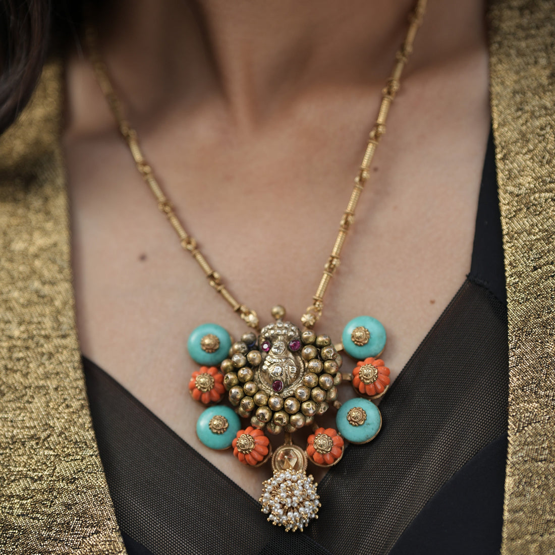 Regal Bloom Pendant Necklace