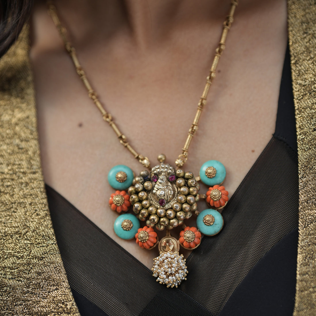 Regal Bloom Pendant Necklace