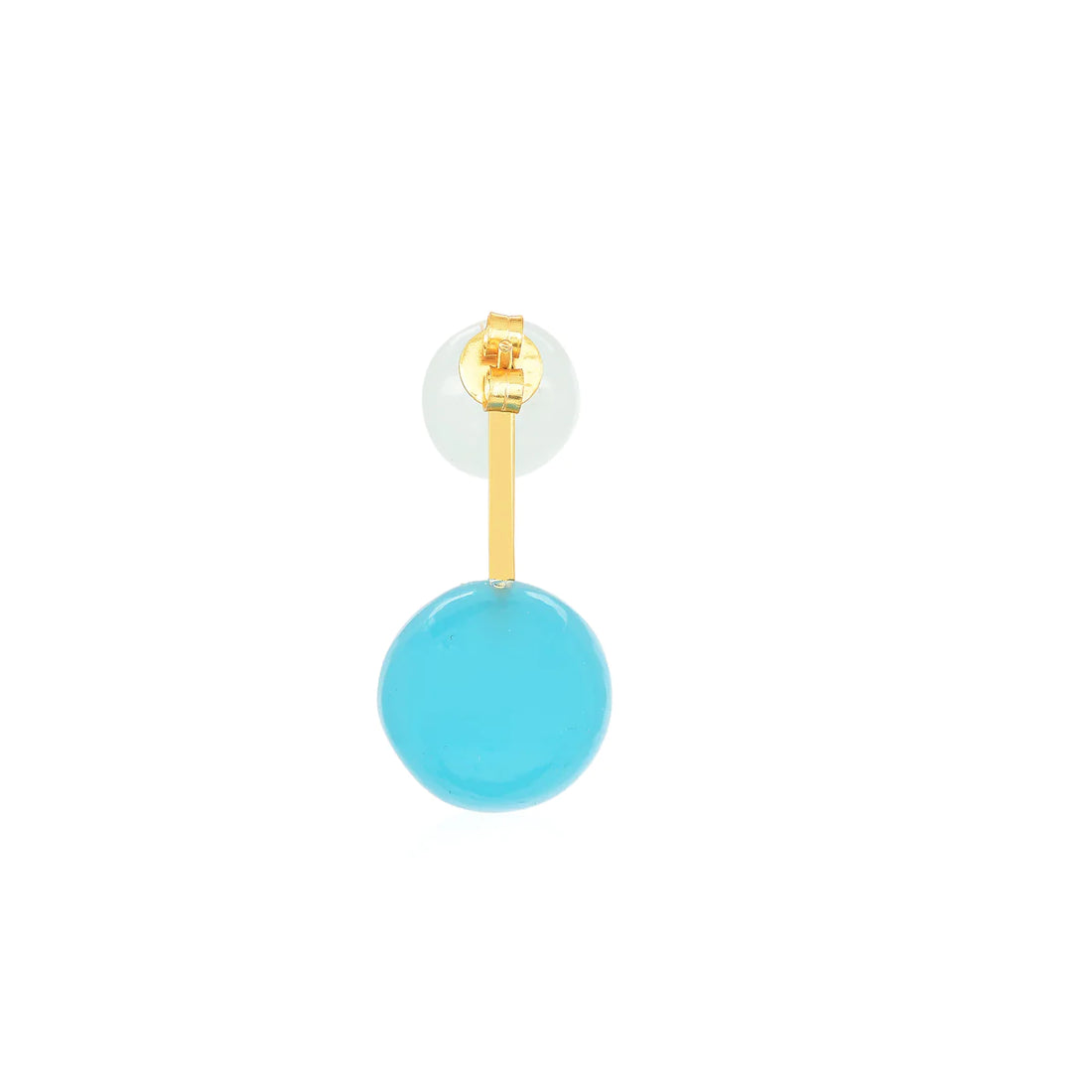 Blue Dual Ball Earrings