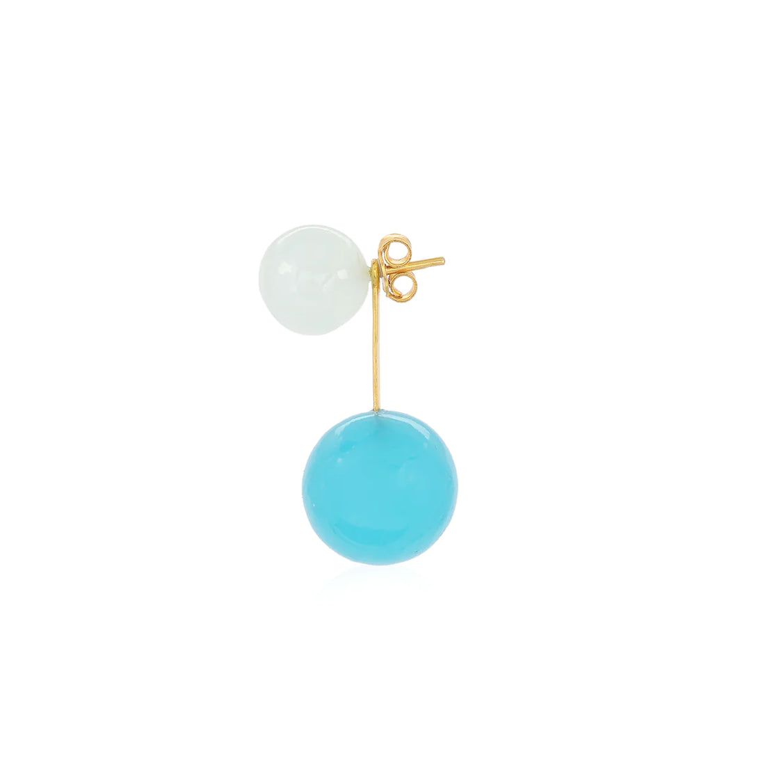 Blue Dual Ball Earrings