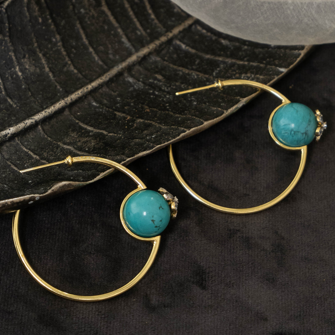 Turquoise Symphony Hoops