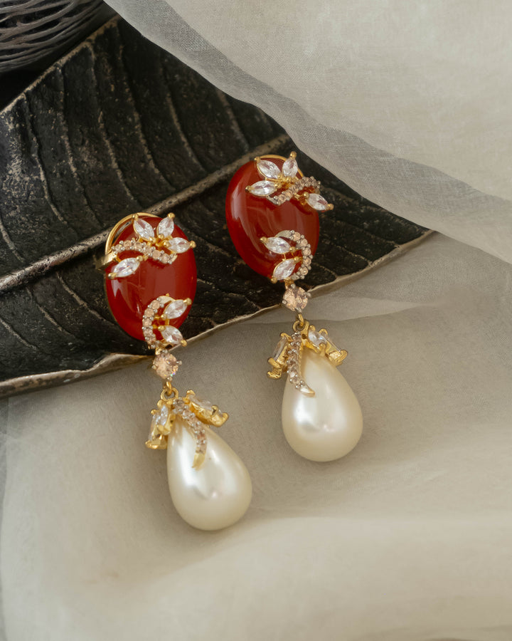 Starlit Pearl Drop Earrings