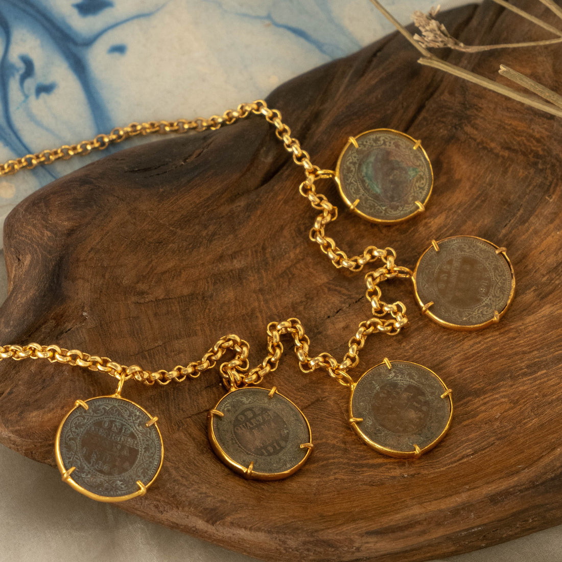 Five Coins Necklace