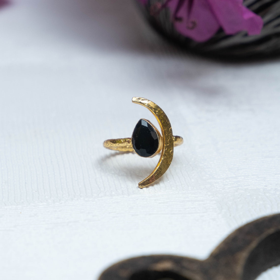 Moonlit Mirage Black Ring