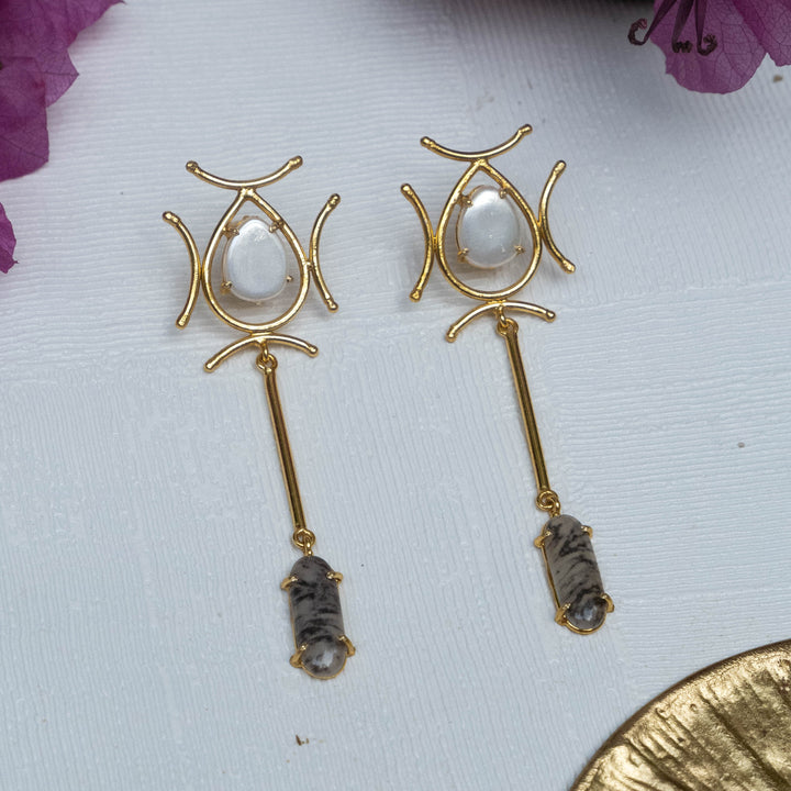 Becket Grey Dangler Earrings