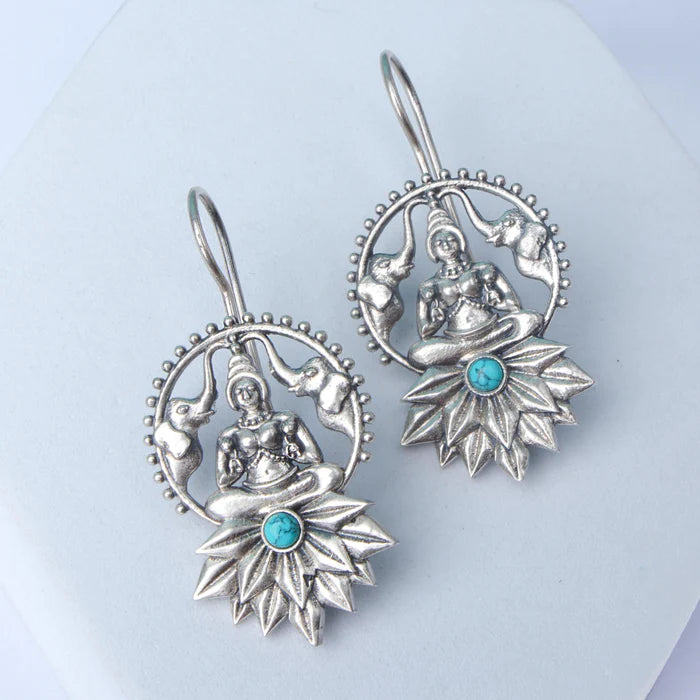 Padmalakshmi Silver Earrings/Bugadi