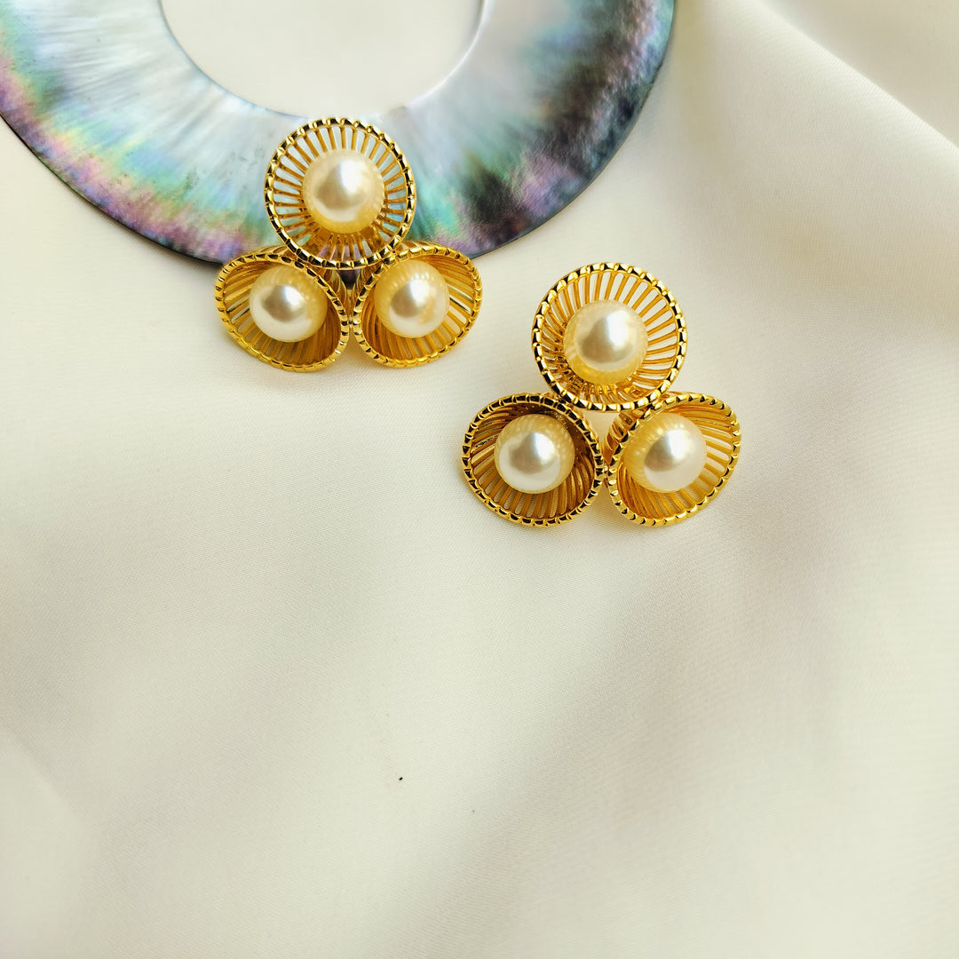 Radiant Pearl Trio Earrings