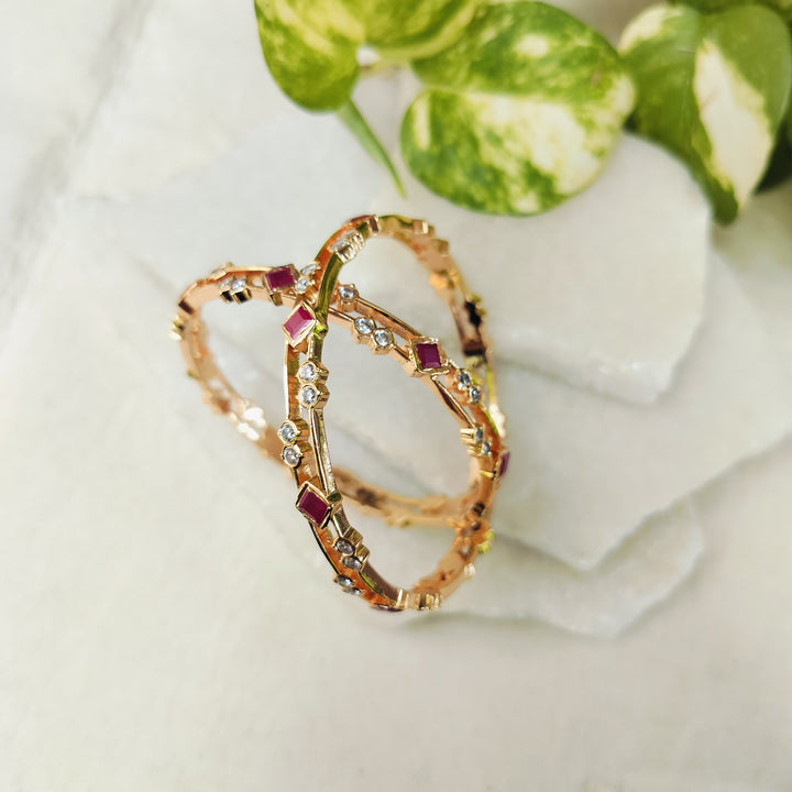 Crystal Gold-Toned Kada