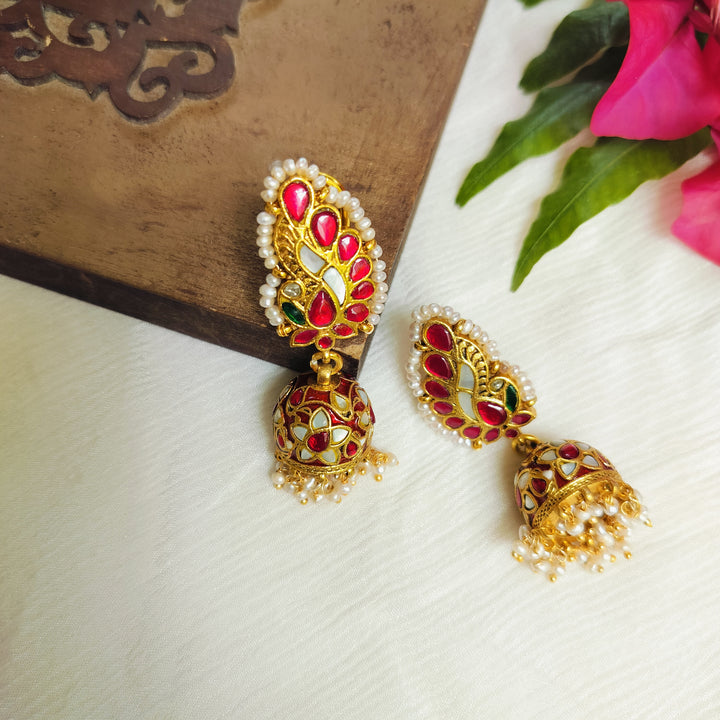 Rajwada Ruby Jhumkas