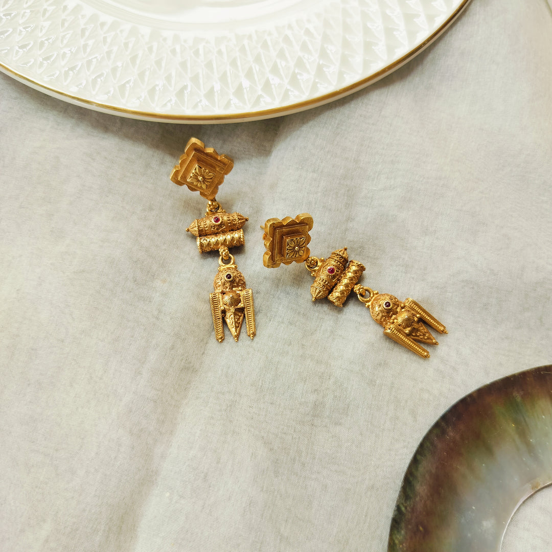 Vedic Pyramid Earrings
