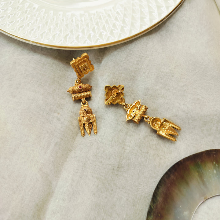 Vedic Pyramid Earrings