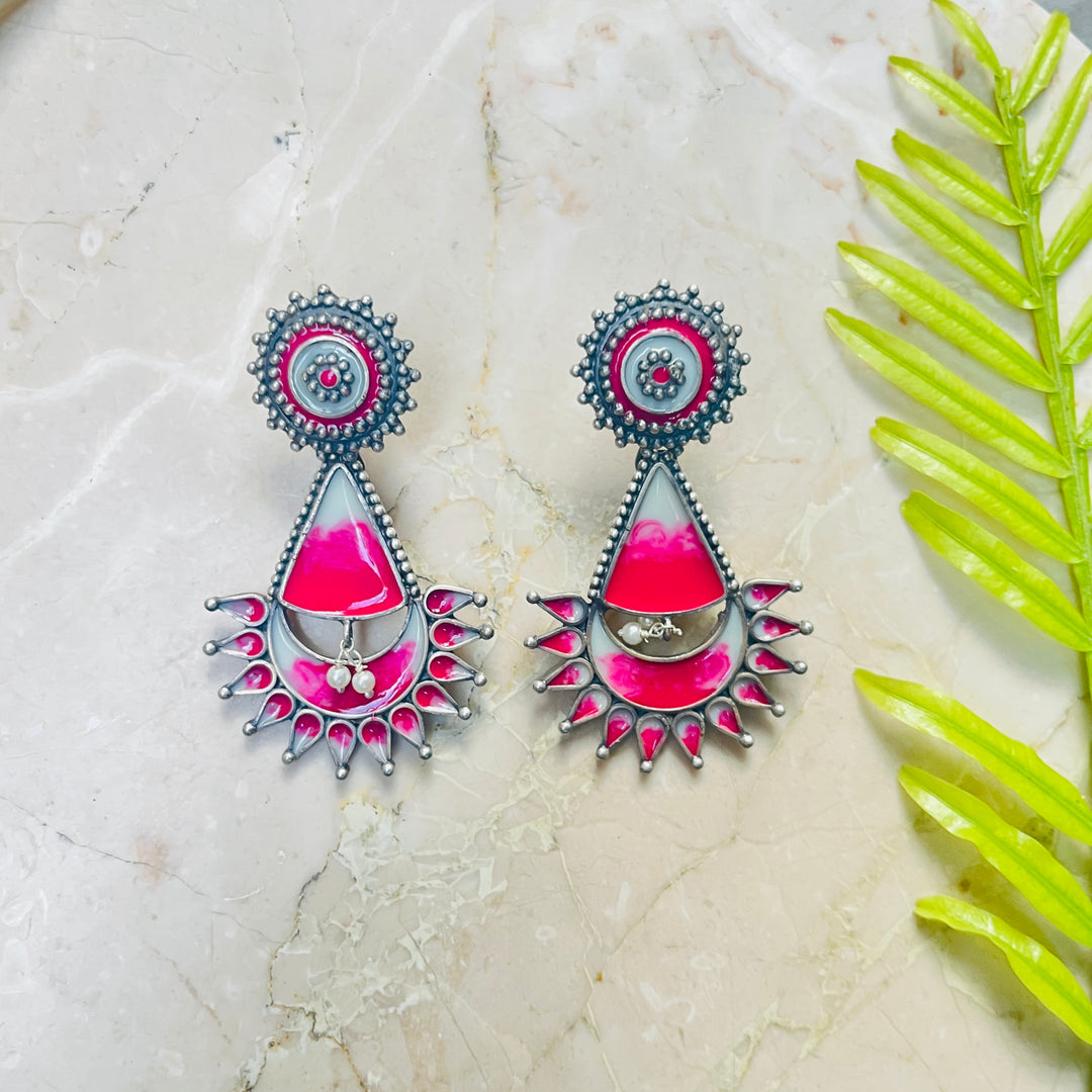 Vedic Silver Earrings