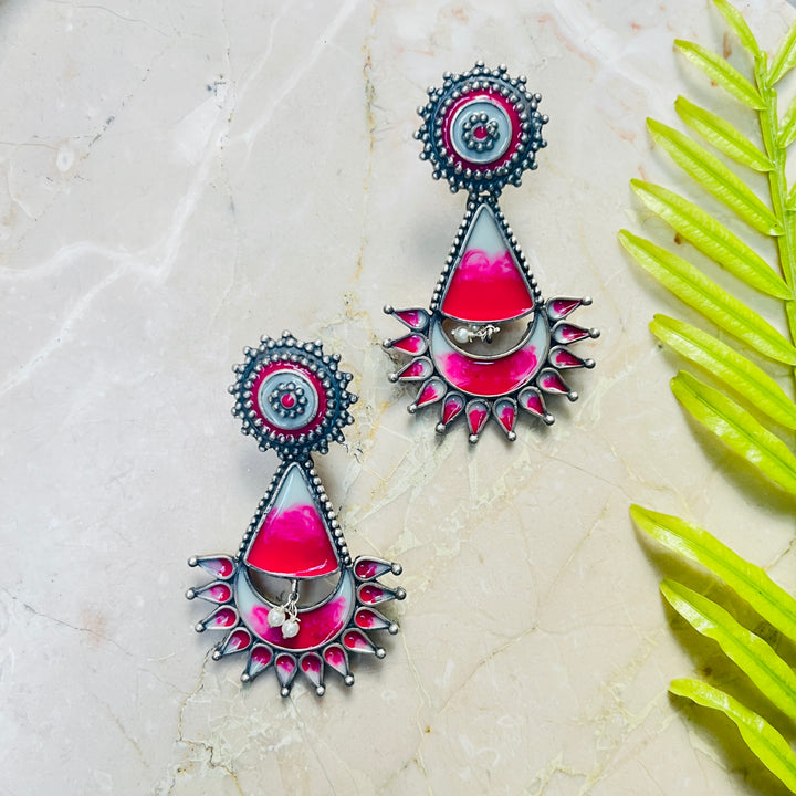 Vedic Silver Earrings