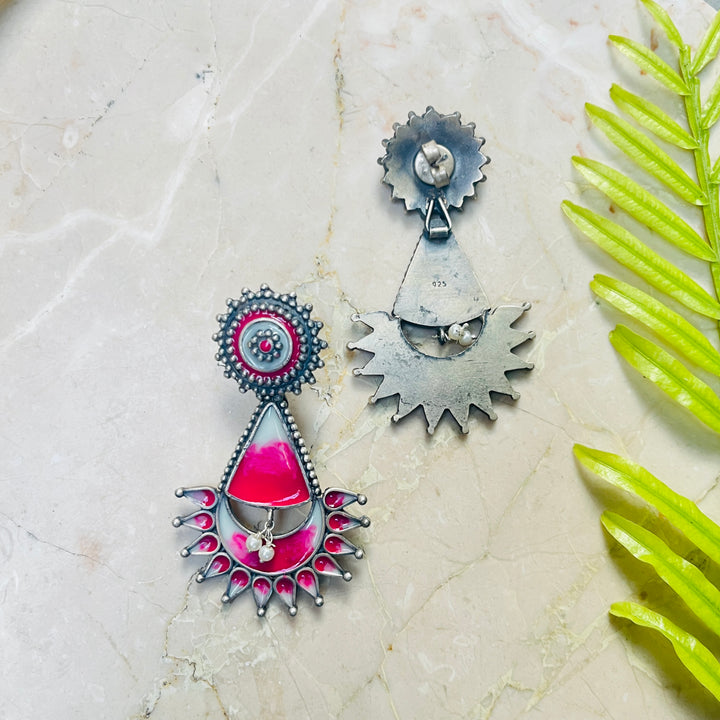 Vedic Silver Earrings