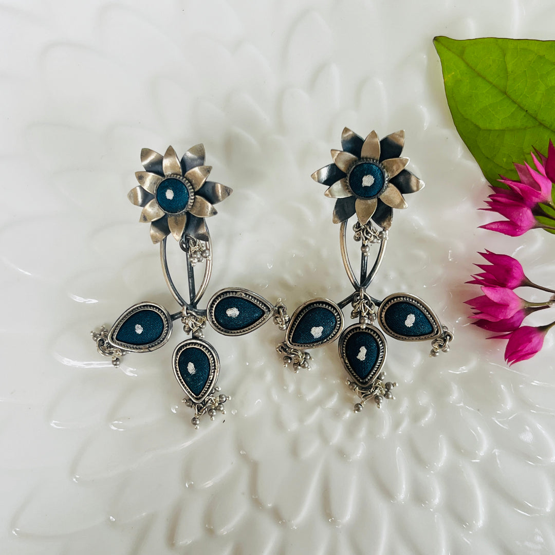 Swarna Pushpa Silver Earrings