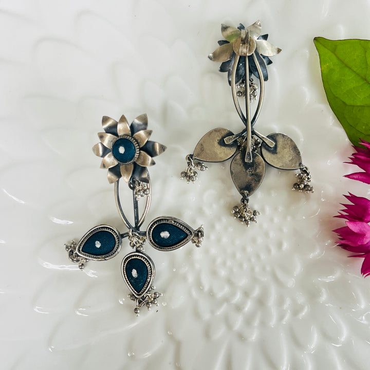 Swarna Pushpa Silver Earrings