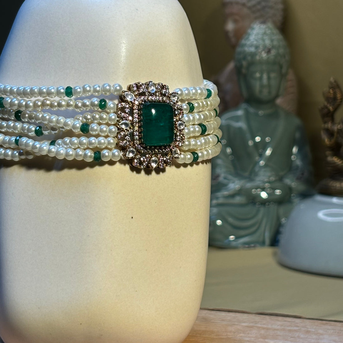 Emerald Pearl Choker