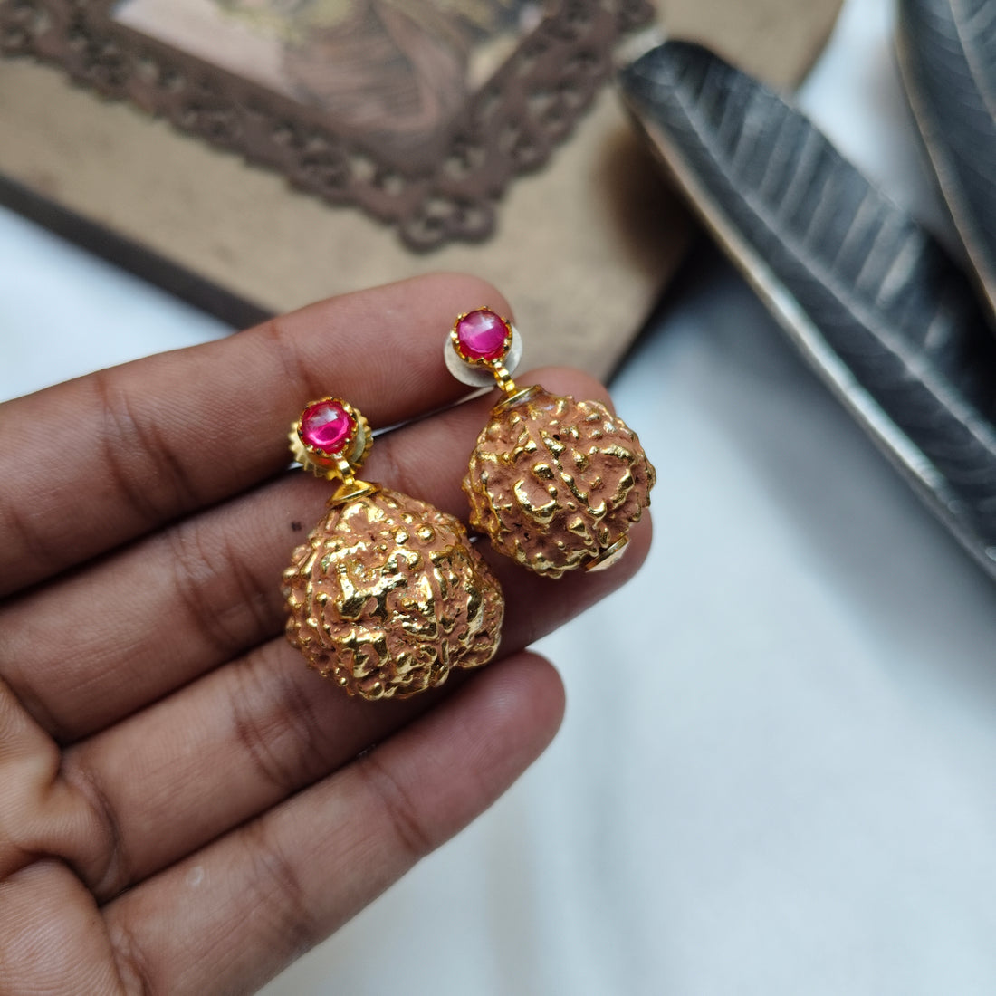 Floral Gold Earrings