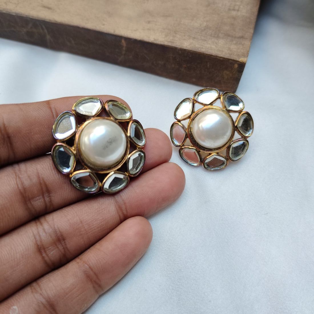 Floral Mirror Earrings