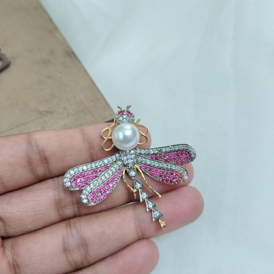 Pink Elegance Dragonfly Brooch