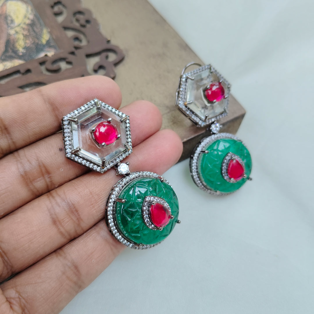 Regal Hexa Drop Earring