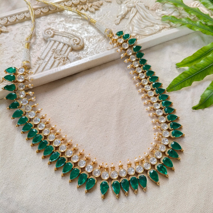 Emerald Petal Necklace