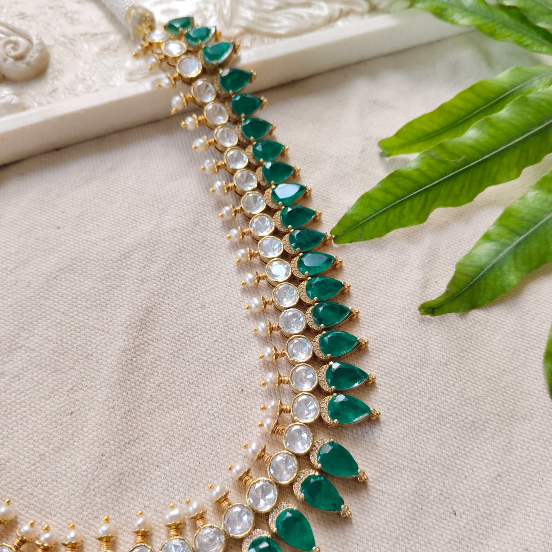 Emerald Petal Necklace