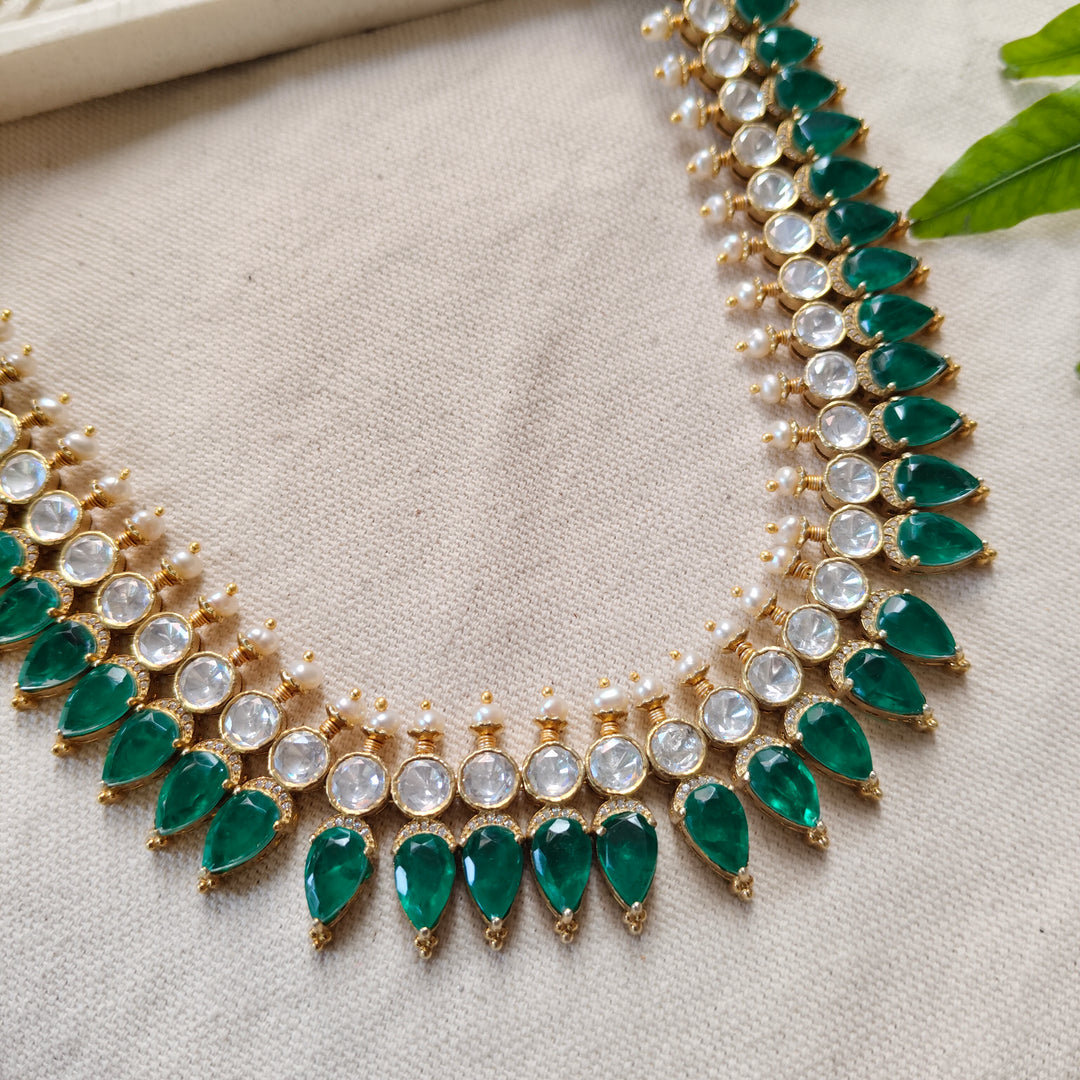Emerald Petal Necklace