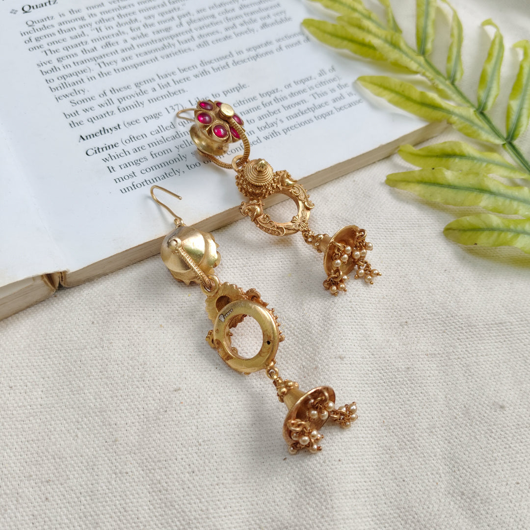 Crimson Petal Earrings