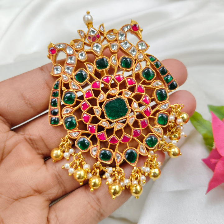 Crown Kundan Pendant