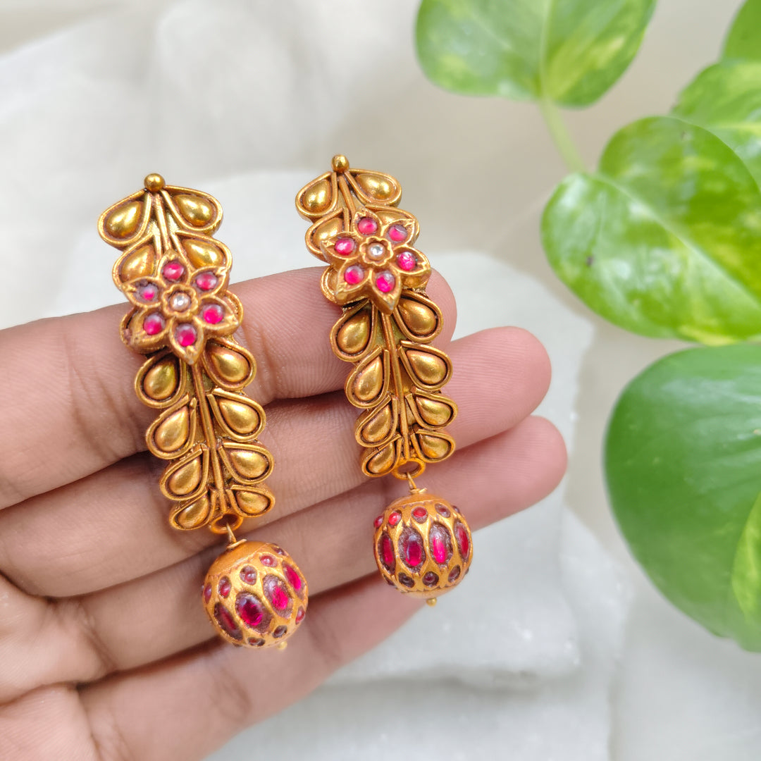 Pushpa Silver Earrings