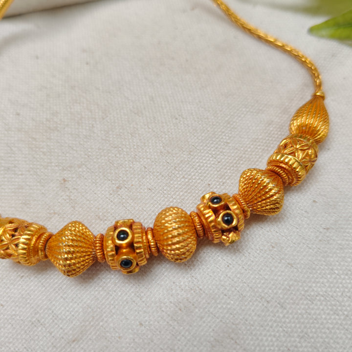 Mira Antique Silver Beaded Necklace