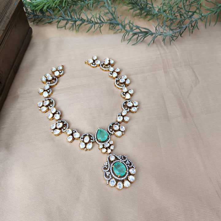 Emerald Blossom Victorian Necklace