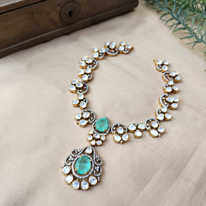 Emerald Blossom Victorian Necklace