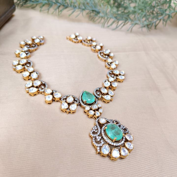 Emerald Blossom Victorian Necklace