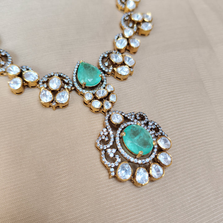 Emerald Blossom Victorian Necklace