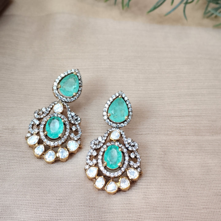 Emerald Polki Earrings