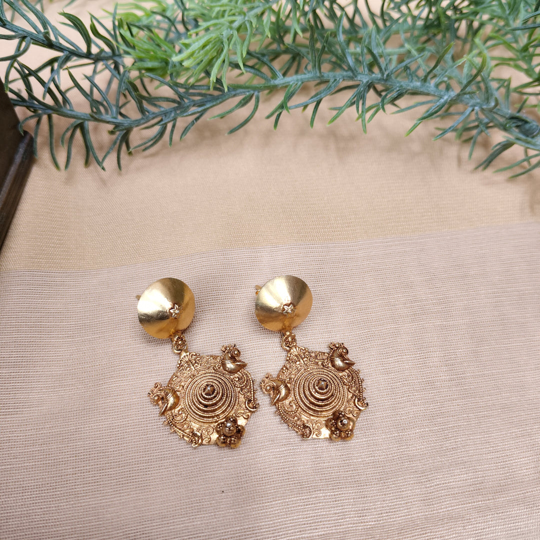 Golden Chakra Stud Earrings