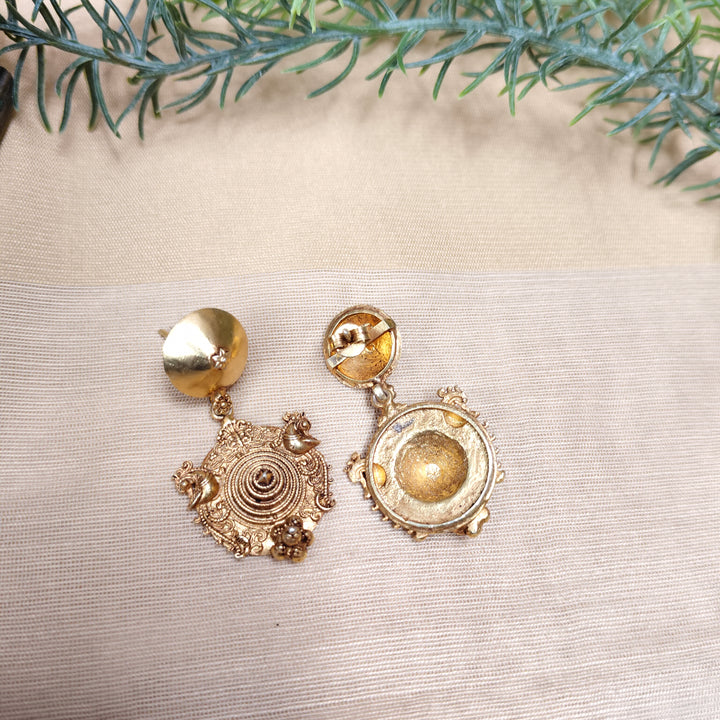 Golden Chakra Stud Earrings