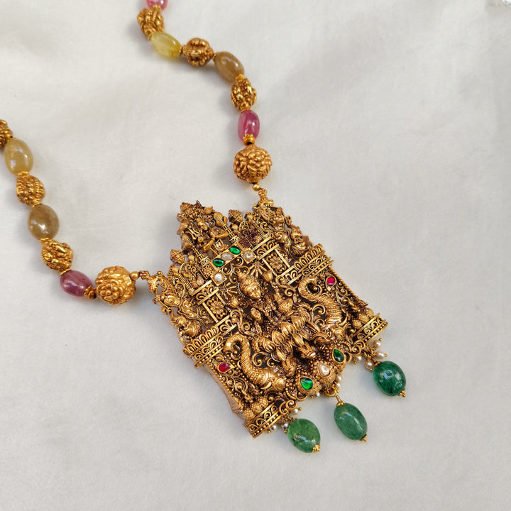 Lakshmi Temple Pendant Necklace